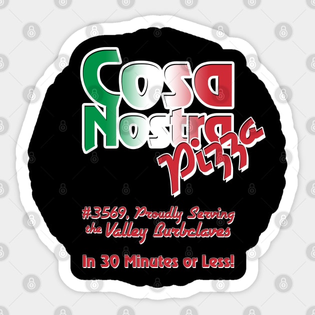 Cosa Nostra Pizza Sticker by synaptyx